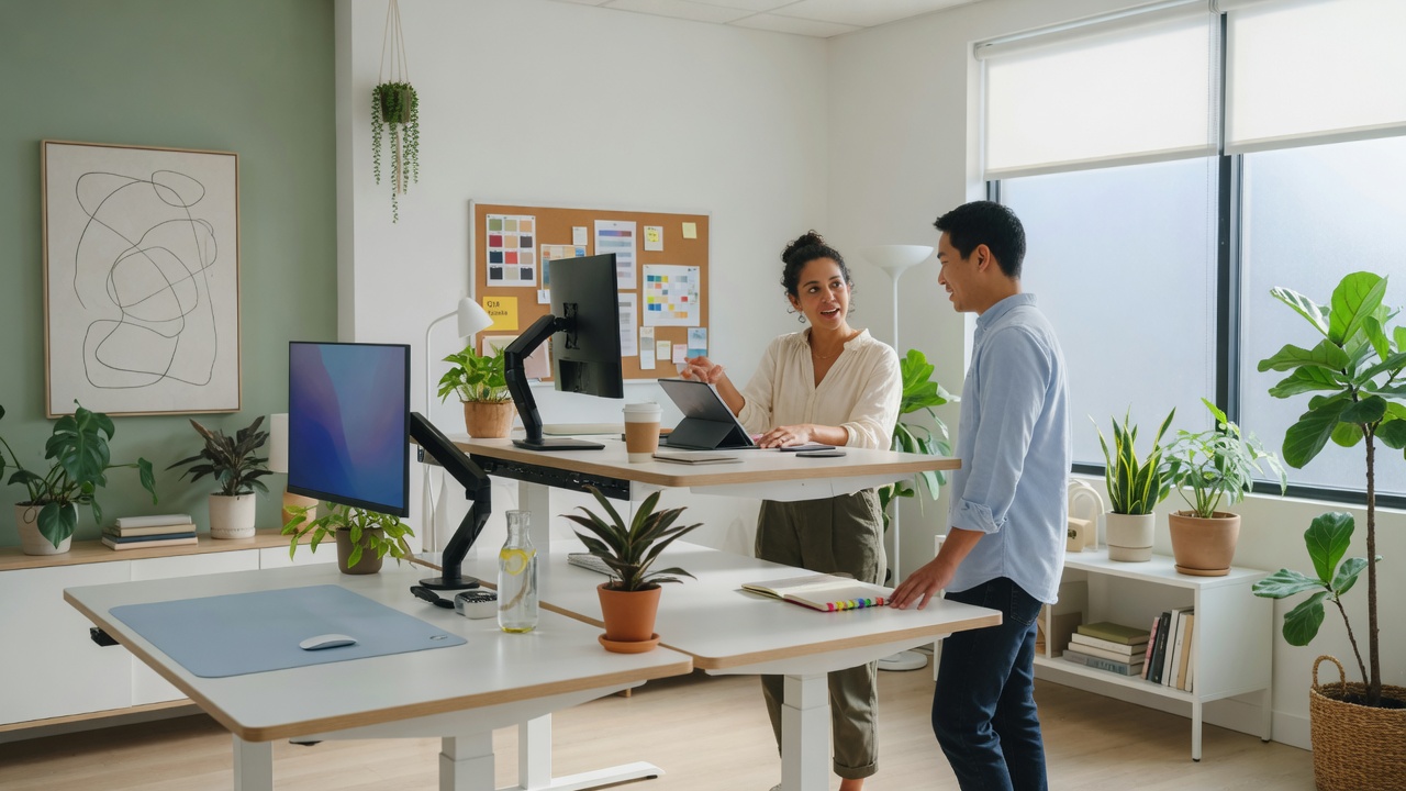 Modern office team collaborating